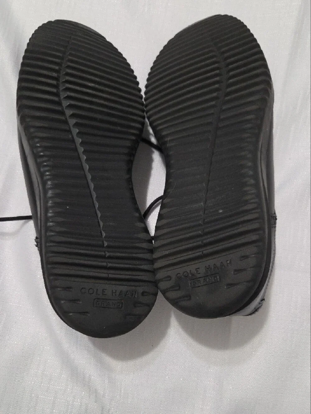 Cole Haan Black Leather Lace-Up Oxfords